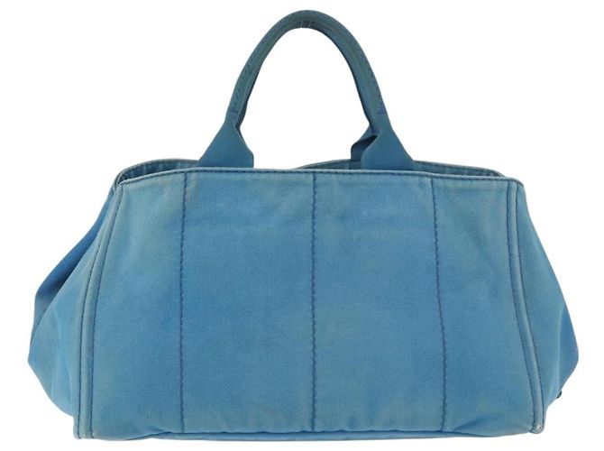 PRADA Canapa MM Borsa a mano in tela azzurro chiaro oro Auth 178585 D'oro Blu chiaro - vista 3