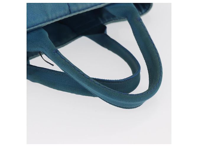 PRADA Canapa MM Borsa a mano in tela azzurro chiaro oro Auth 178585 D'oro Blu chiaro - vista 7