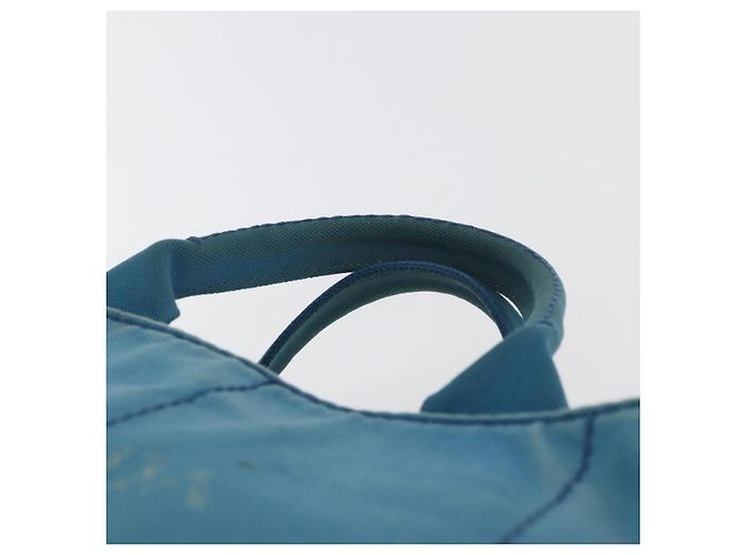 PRADA Canapa MM Borsa a mano in tela azzurro chiaro oro Auth 178585 D'oro Blu chiaro - vista 8