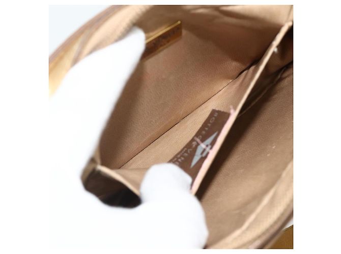 Bolsa de Ombro em Couro Dourado Bottega Veneta Auth bs34935 - vista 18
