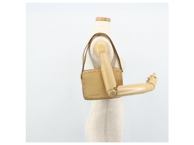 Bolsa de Ombro em Couro Dourado Bottega Veneta Auth bs34935 - vista 21
