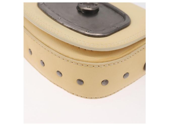Céline Borsa a Spalla in Pelle Avorio Auth 178026A Crudo - vista 12