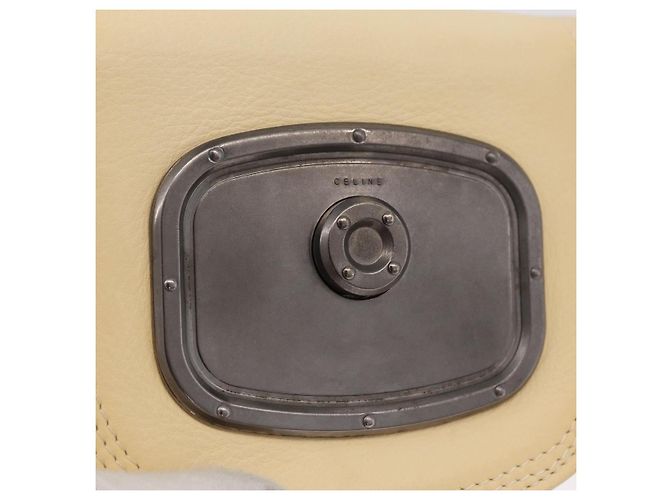 Céline Borsa a Spalla in Pelle Avorio Auth 178026A Crudo - vista 15