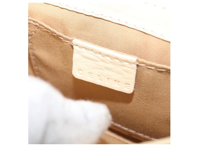 Céline Borsa a Spalla in Pelle Avorio Auth 178026A Crudo - vista 17
