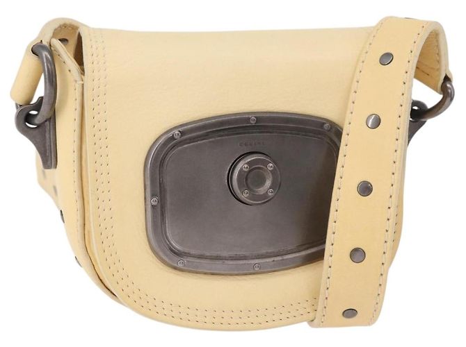 Céline Borsa a Spalla in Pelle Avorio Auth 178026A Crudo - vista 2