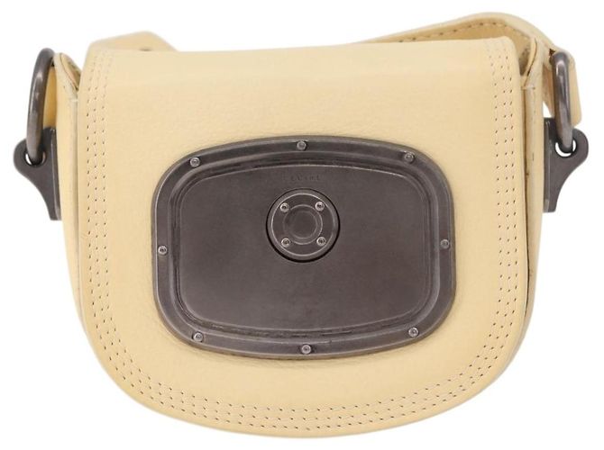 Céline Borsa a Spalla in Pelle Avorio Auth 178026A Crudo - vista 3
