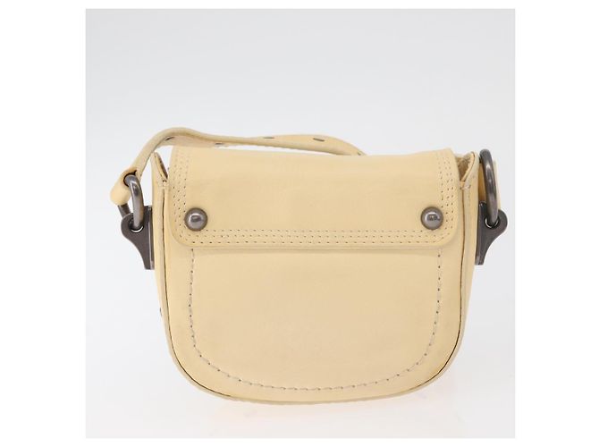 Céline Borsa a Spalla in Pelle Avorio Auth 178026A Crudo - vista 4