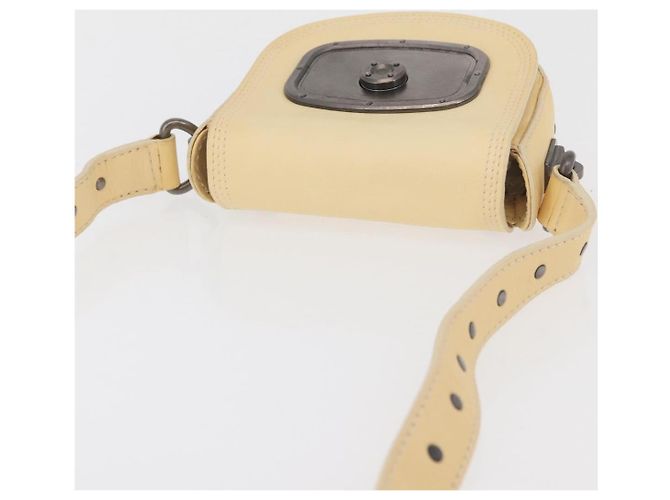 Céline Borsa a Spalla in Pelle Avorio Auth 178026A Crudo - vista 7