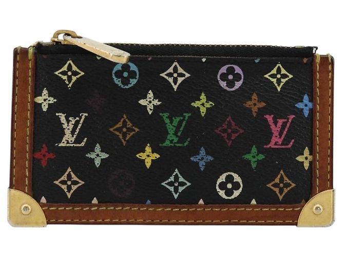 LOUIS VUITTON Monograma Multicolor Pochette Cles Bolsa Negra M13664 Auth 177361 Negro - vista 13