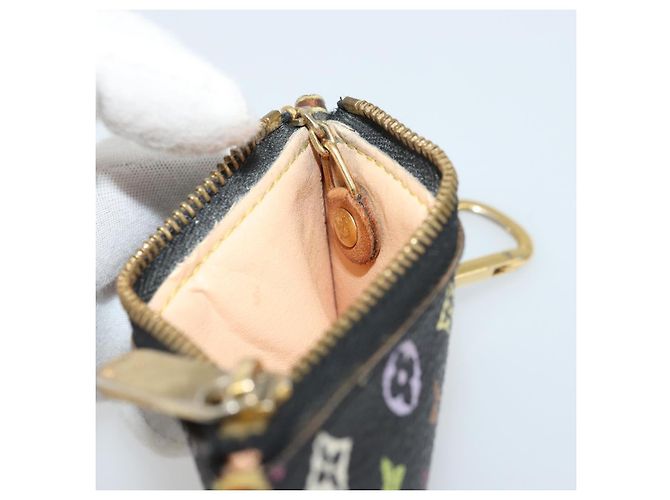LOUIS VUITTON Monograma Multicolor Pochette Cles Bolsa Negra M13664 Auth 177361 Negro - vista 18
