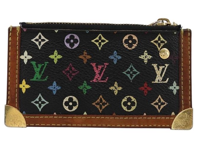 LOUIS VUITTON Monograma Multicolor Pochette Cles Bolsa Negra M13664 Auth 177361 Negro - vista 2