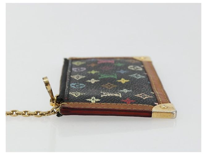 LOUIS VUITTON Monograma Multicolor Pochette Cles Bolsa Negra M13664 Auth 177361 Negro - vista 4
