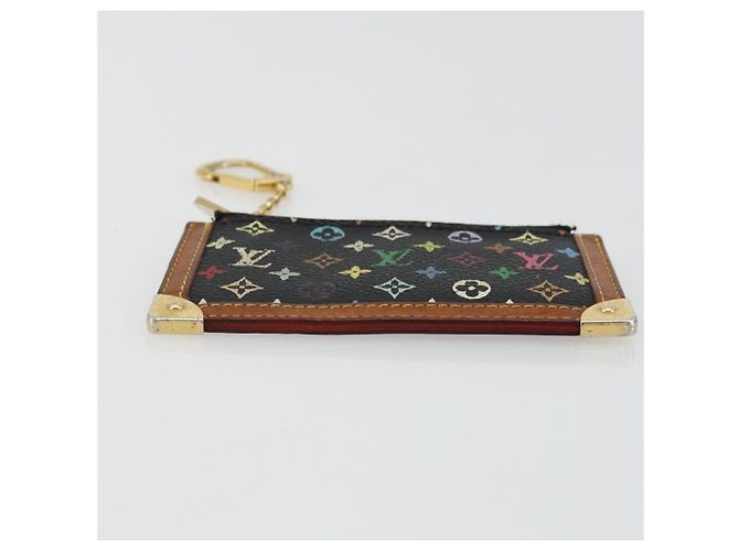 LOUIS VUITTON Monograma Multicolor Pochette Cles Bolsa Negra M13664 Auth 177361 Negro - vista 6