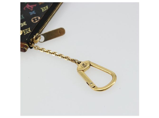 LOUIS VUITTON Monograma Multicolor Pochette Cles Bolsa Negra M13664 Auth 177361 Negro - vista 8