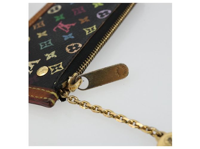 LOUIS VUITTON Monograma Multicolor Pochette Cles Bolsa Negra M13664 Auth 177361 Negro - vista 9