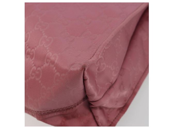 GUCCI GG Canvas Tote Bag Nylon Pink Silber 355732 Auth BA12380 - Ansicht 10