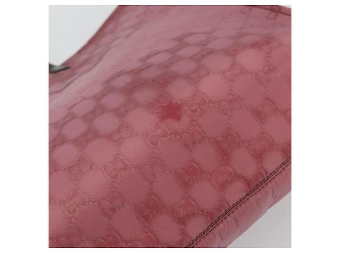 GUCCI GG Canvas Tote Bag Nylon Pink Silber 355732 Auth BA12380 - Ansicht 14