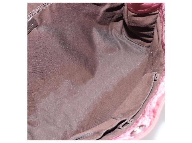 GUCCI GG Canvas Tote Bag Nylon Pink Silber 355732 Auth BA12380 - Ansicht 17