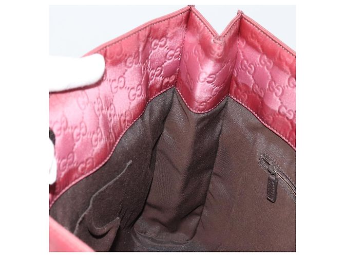 GUCCI GG Canvas Tote Bag Nylon Pink Silber 355732 Auth BA12380 - Ansicht 19