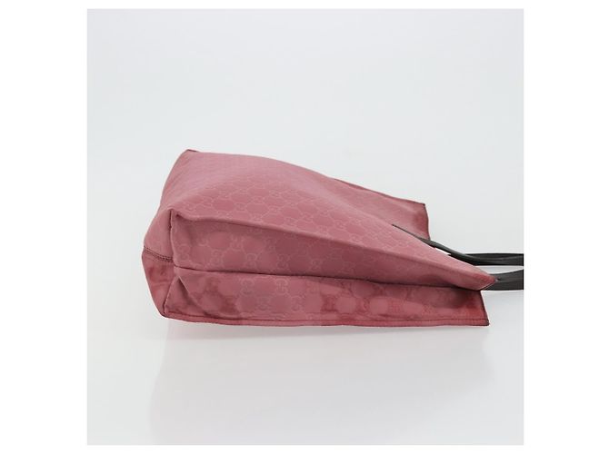 GUCCI GG Canvas Tote Bag Nylon Pink Silber 355732 Auth BA12380 - Ansicht 4