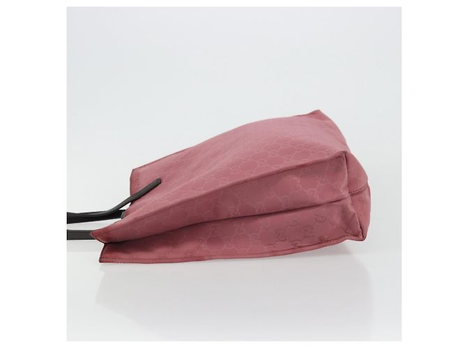 GUCCI GG Canvas Tote Bag Nylon Pink Silber 355732 Auth BA12380 - Ansicht 5