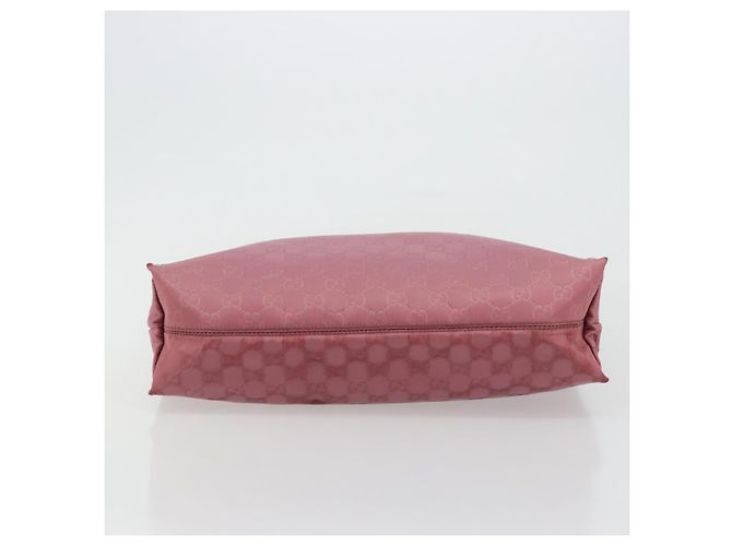 GUCCI GG Canvas Tote Bag Nylon Pink Silber 355732 Auth BA12380 - Ansicht 9