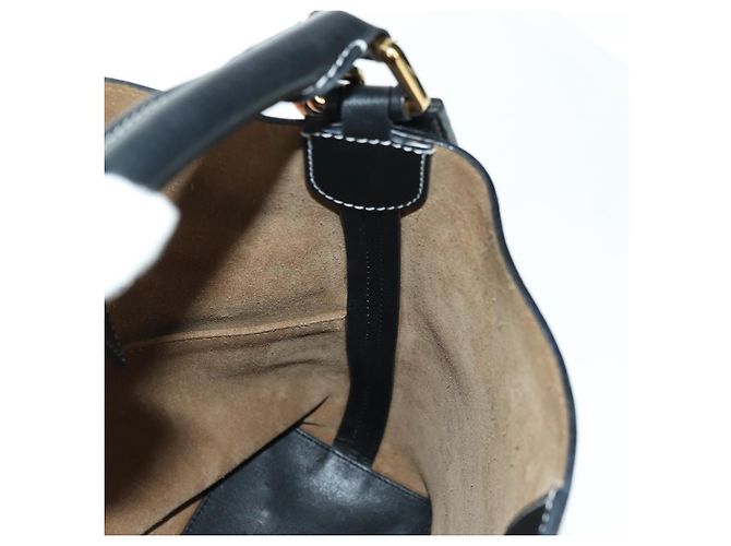 Bolsa de Ombro LOEWE em Couro 2 em 1 Branco Ouro Auth 177982SM Dourado - vista 24