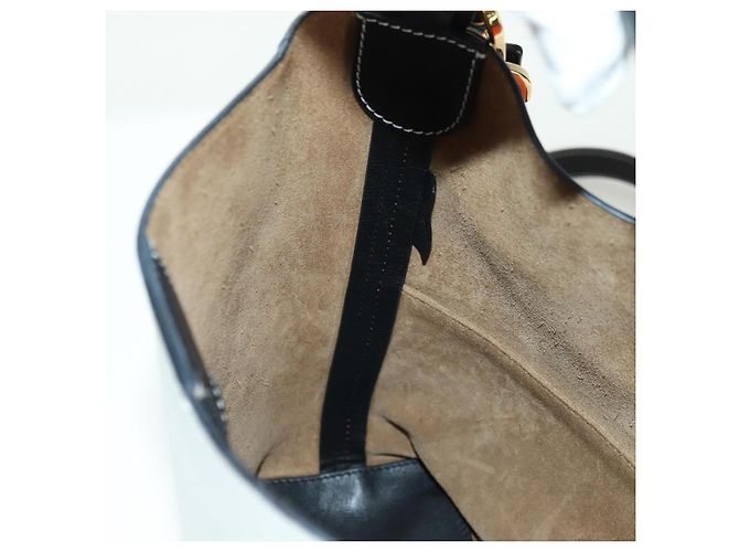 Bolsa de Ombro LOEWE em Couro 2 em 1 Branco Ouro Auth 177982SM Dourado - vista 25