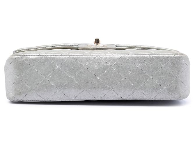 Chanel Medium Classic Iridescent Pelle d'agnello Doppio Ribalta Metallico - vista 3