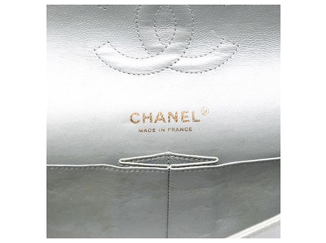 Chanel Medium Classic Iridescent Pelle d'agnello Doppio Ribalta Metallico - vista 5