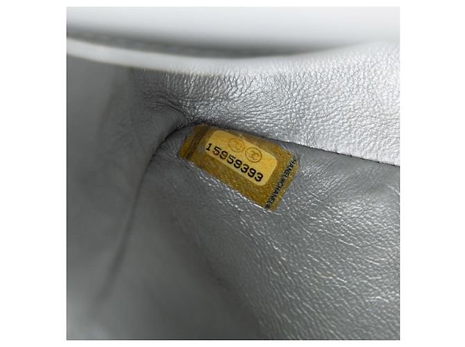 Chanel Medium Classic Iridescent Pelle d'agnello Doppio Ribalta Metallico - vista 6