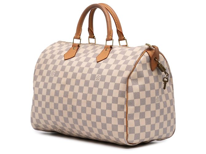 Louis Vuitton Damier Azur Speedy 35 Bianco - vista 2