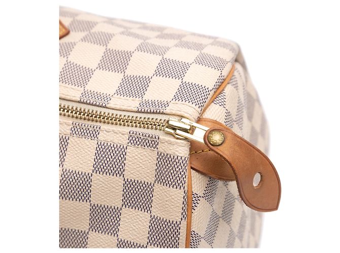 Louis Vuitton Damier Azur Speedy 35 Bianco - vista 6