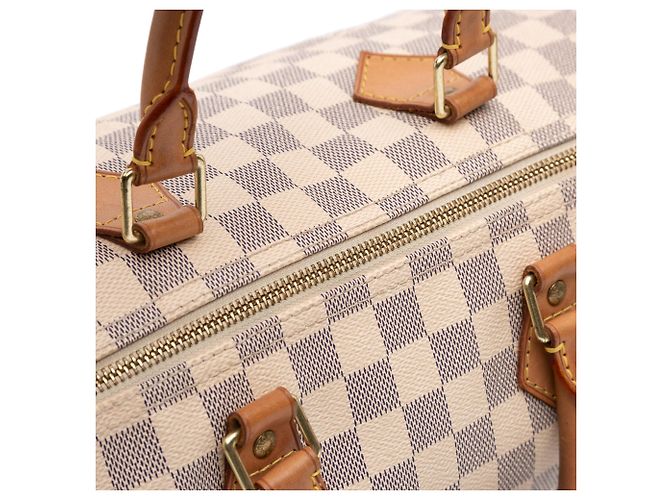 Louis Vuitton Damier Azur Speedy 35 Bianco - vista 7