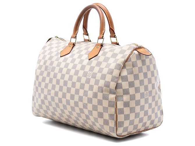 Louis Vuitton Damier Azur Speedy 35 Bianco - vista 2