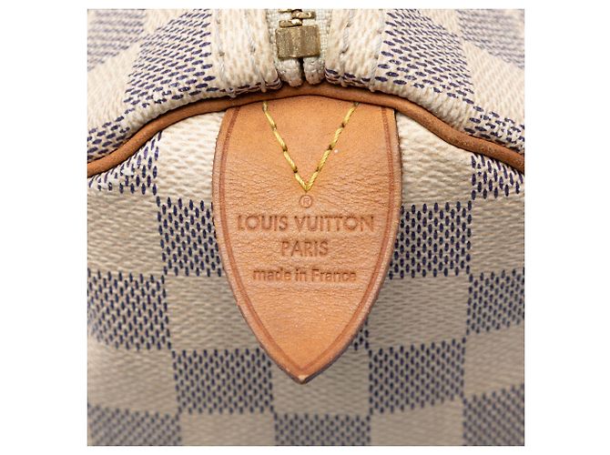 Louis Vuitton Damier Azur Speedy 35 Bianco - vista 5