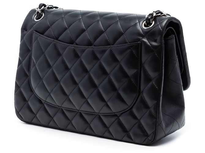 Chanel Jumbo Classic Pelle di Agnello Doppio Nero - vista 2