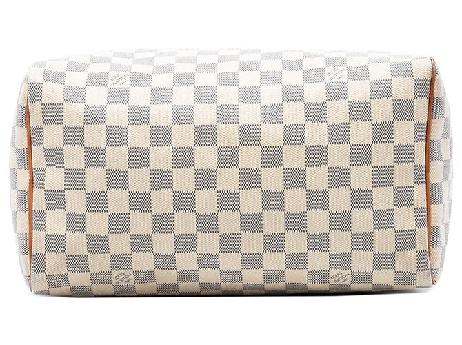 Louis Vuitton Damier Azur Speedy 30 Bianco - vista 3