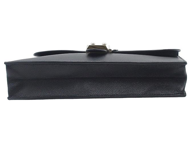Sac à dépêches Borsa Depeches 27 in Swift di Hermès Nero - vista 3