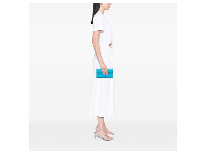 Cartera Larga Kelly en Chevre Mysore de Hermès Azul - vista 8