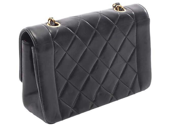 Chanel Piccolo Cuoio di Agnello Diana con Patta Nero - vista 2