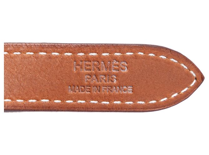 Hermès Seta e Barenia Gioco degli Omnibus e delle Dames Bianche Soiey City PM Arancione - vista 5
