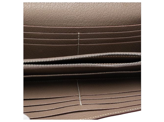 Cartera Larga Kelly en Chevre Mysore de Hermès Castaño - vista 4