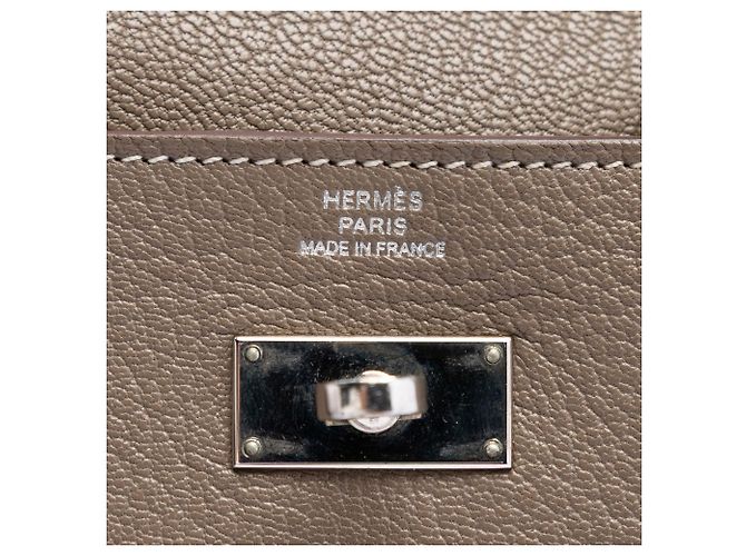 Cartera Larga Kelly en Chevre Mysore de Hermès Castaño - vista 5