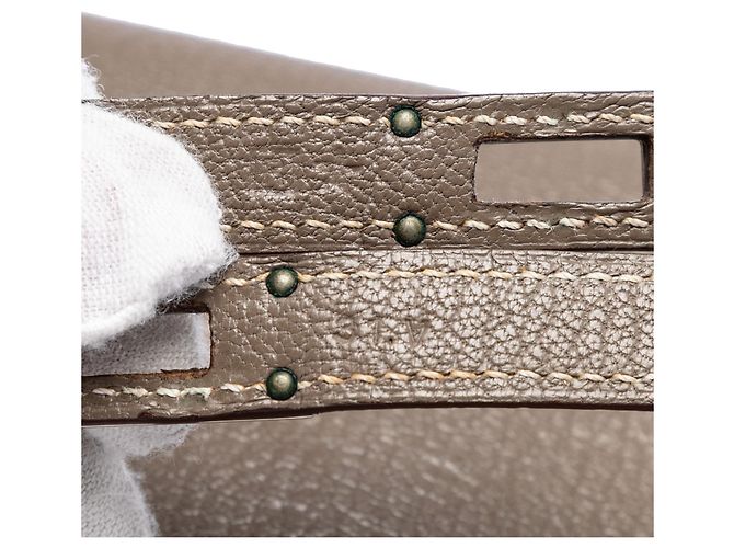 Cartera Larga Kelly en Chevre Mysore de Hermès Castaño - vista 6