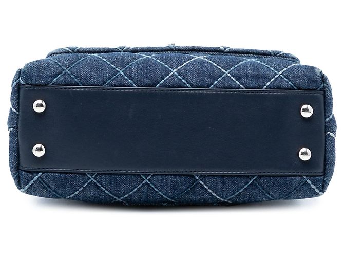 Coco Handle Borsa Chanel Small Matelassé Jean Coco con manico superiore Blu - vista 3