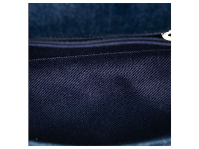 Coco Handle Borsa Chanel Small Matelassé Jean Coco con manico superiore Blu - vista 4