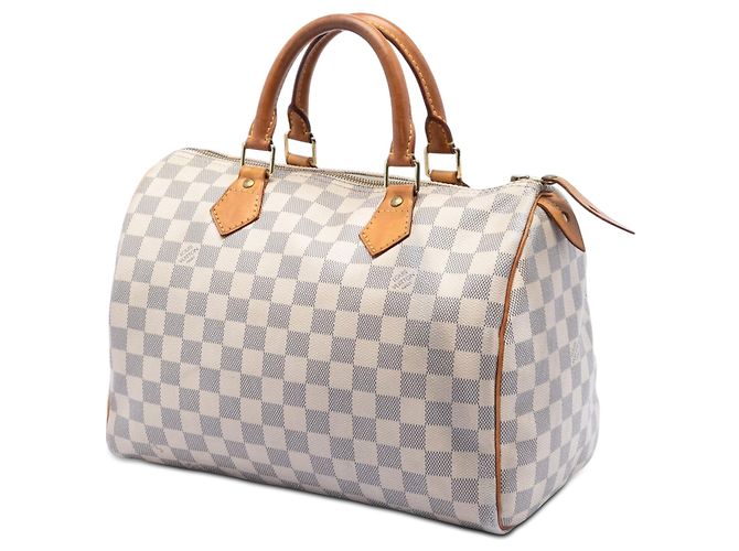 Louis Vuitton Damier Azur Speedy 30 Bianco - vista 2