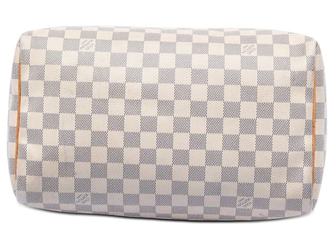 Louis Vuitton Damier Azur Speedy 30 Bianco - vista 3