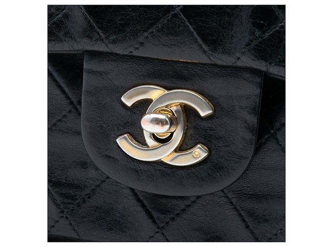 Chanel Piccolo Classico Pelle di Agnello Doppio Nero - vista 6